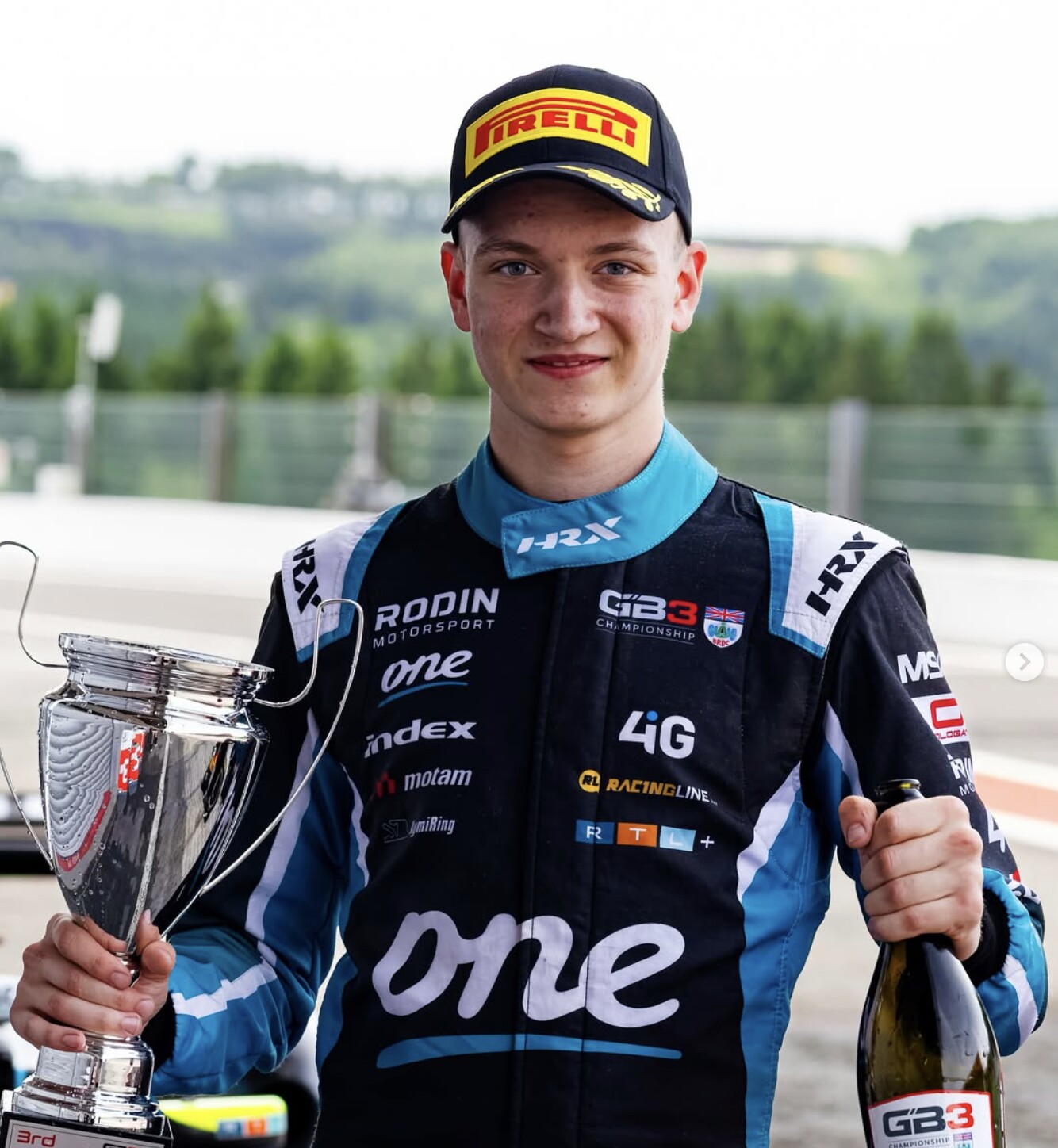 Podium celebration